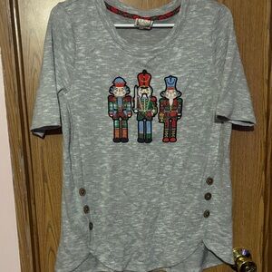 Nutcracker Graphic Short Sleeve Women's Top